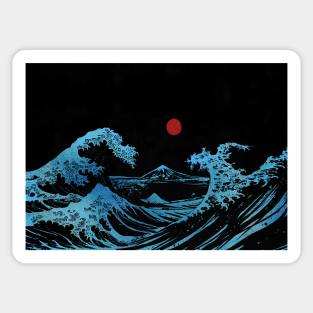 Hokusai wave blue version Sticker